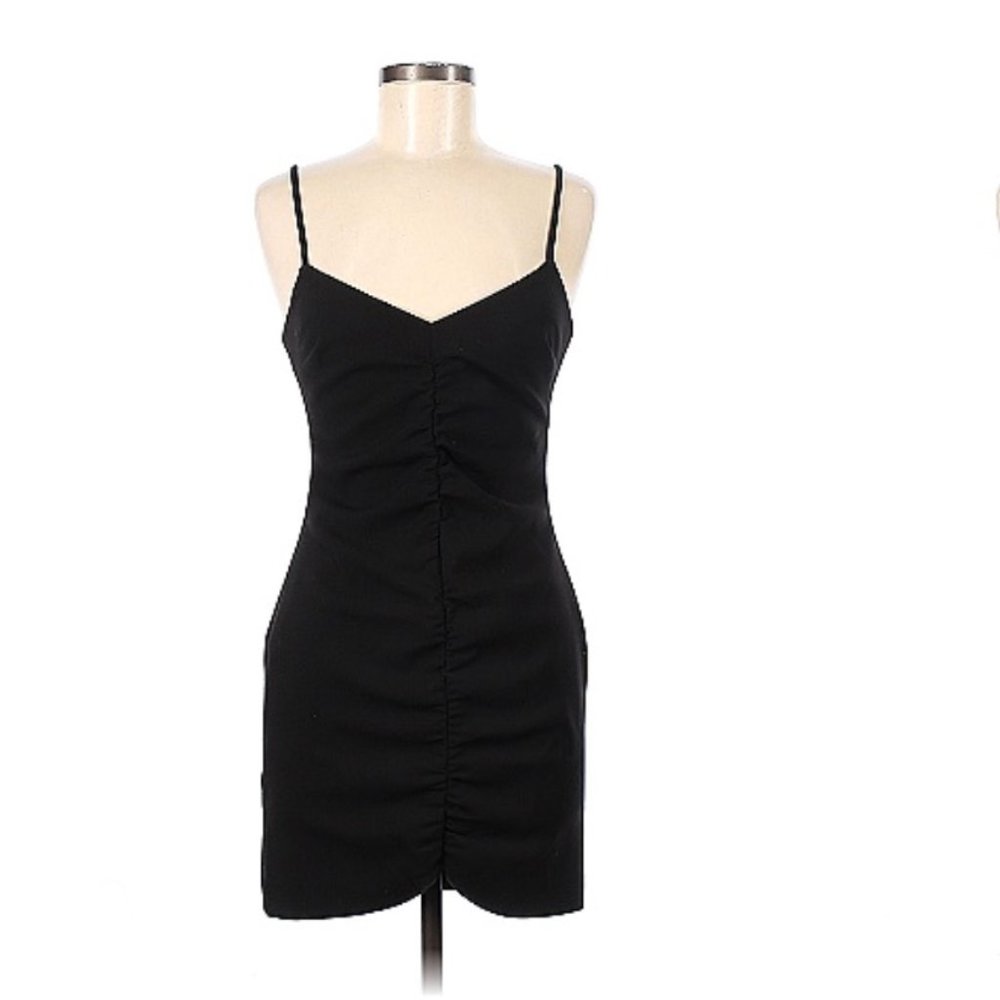 Likely Black Center-Rouched Dress